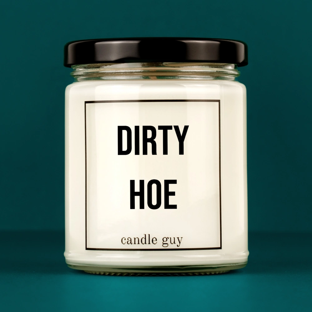Discover our bestselling quote candle: "Dirty hoe" – handcrafted with love and 100% soy wax. A true original by candle guy.