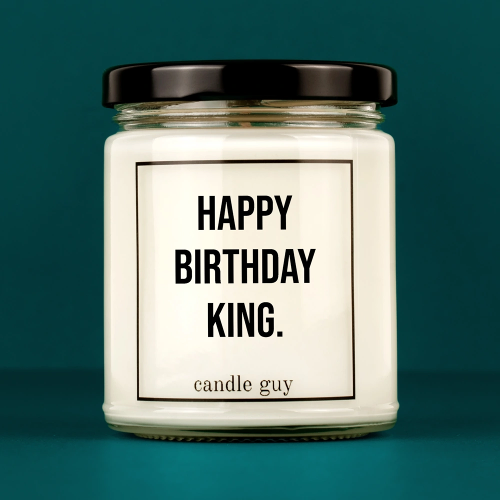 Candle with Saying | Happy Birthday King.