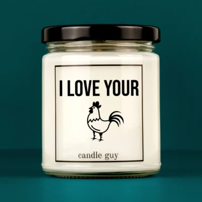 Discover our bestselling quote candle: "I love your cock" – handcrafted with love and 100% soy wax. A true original by candle guy.