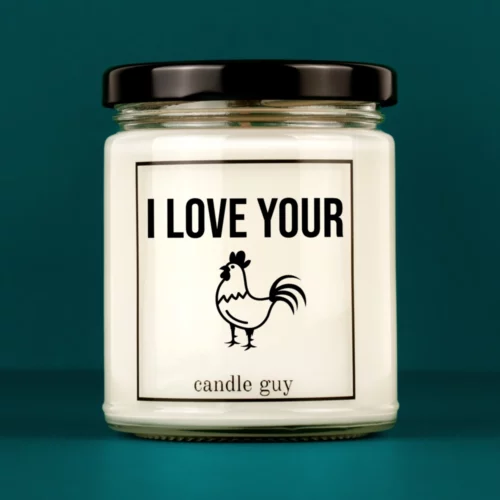 Discover our bestselling quote candle: "I love your cock" – handcrafted with love and 100% soy wax. A true original by candle guy.