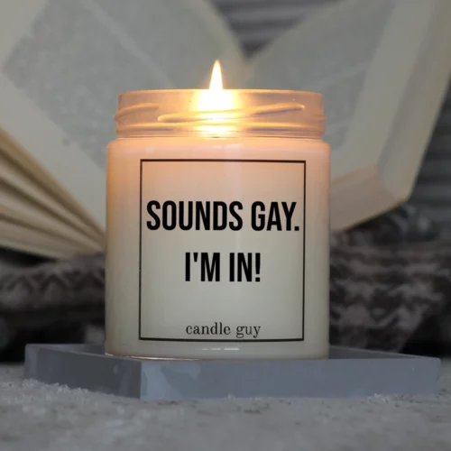 Light it up: The quote candle "Sounds gay. I'm in!" creates cozy vibes, intense fragrance and deep meaning – all in one flame.